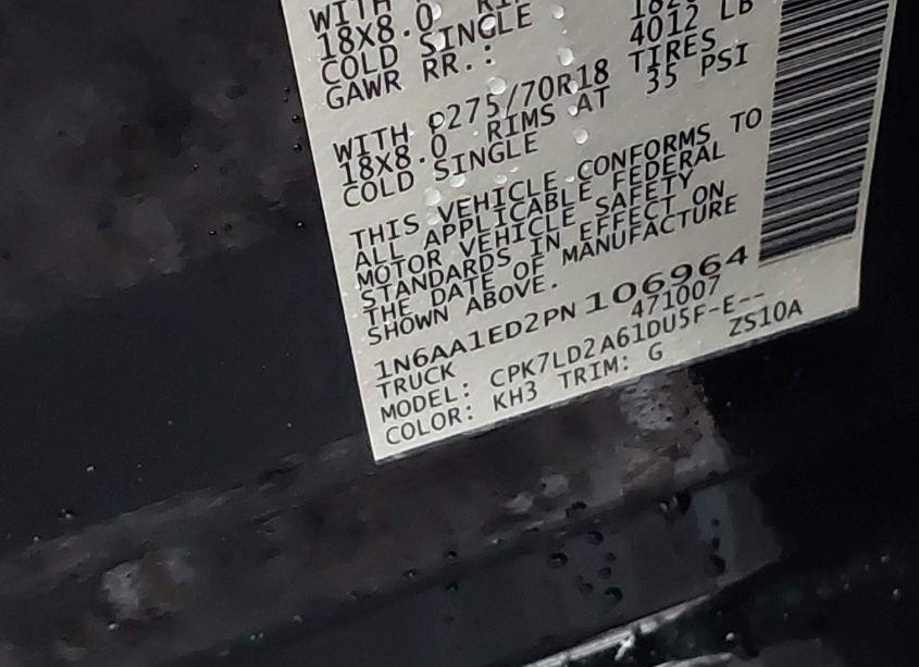 Photo 9 of 2023 Nissan Titan PRO-4X 4X4 (VIN 1N6AA1ED2PN106964)