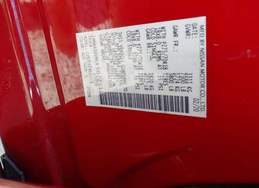 Photo 9 of 2020 Nissan Titan PRO-4X 4X4 (VIN 1N6AA1ED6LN507251)