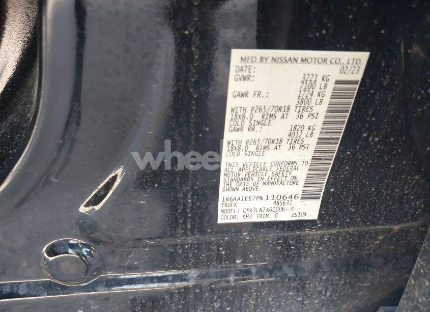 Photo 9 of 2023 Nissan Titan S 4X2 (VIN 1N6AA1EE7PN110646)