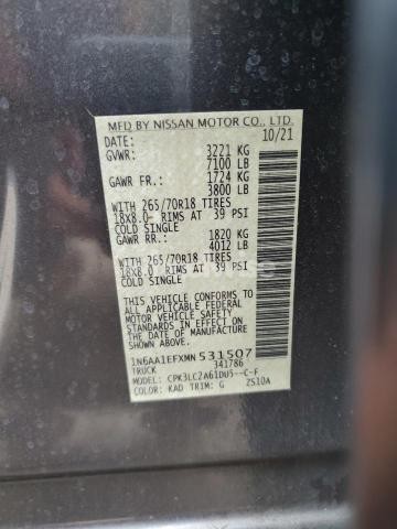 Photo 7 of 2021 NISSAN TITAN SV (VIN 1N6AA1EFXMN531507)