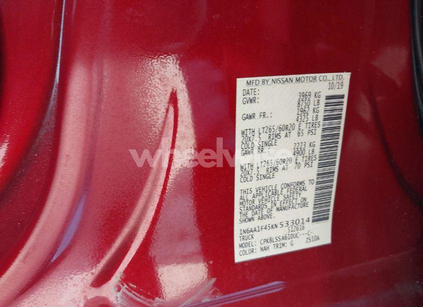 Photo 9 of 2019 Nissan Titan XD SV GAS (VIN 1N6AA1F45KN533014)