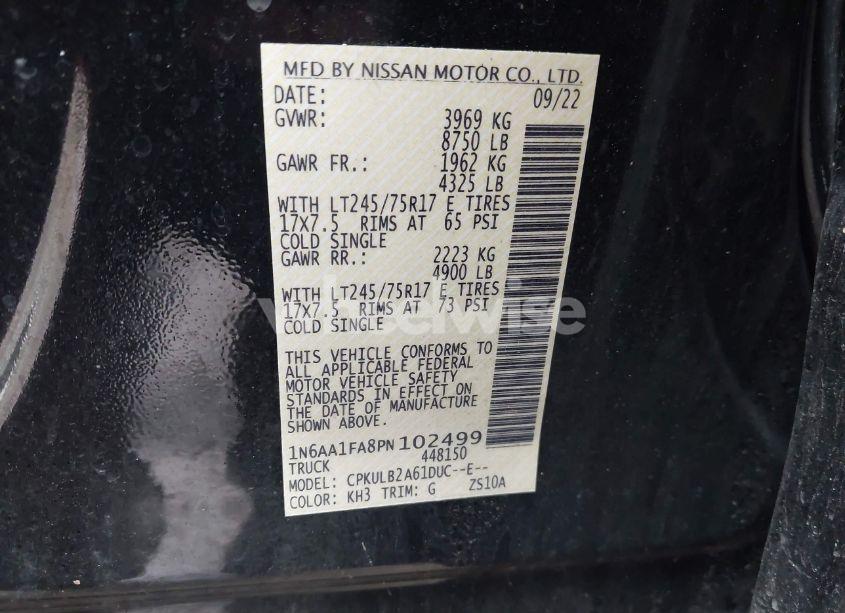 Photo 9 of 2023 Nissan Titan XD SV 4X4 (VIN 1N6AA1FA8PN102499)