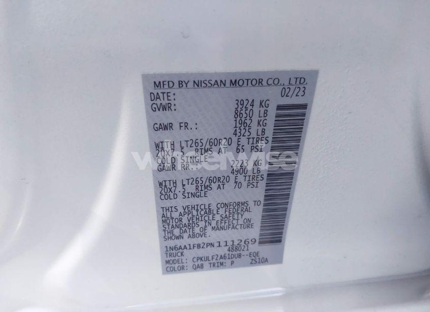 Photo 9 of 2023 Nissan Titan XD PLATINUM RESERVE 4X4 (VIN 1N6AA1FB2PN111269)