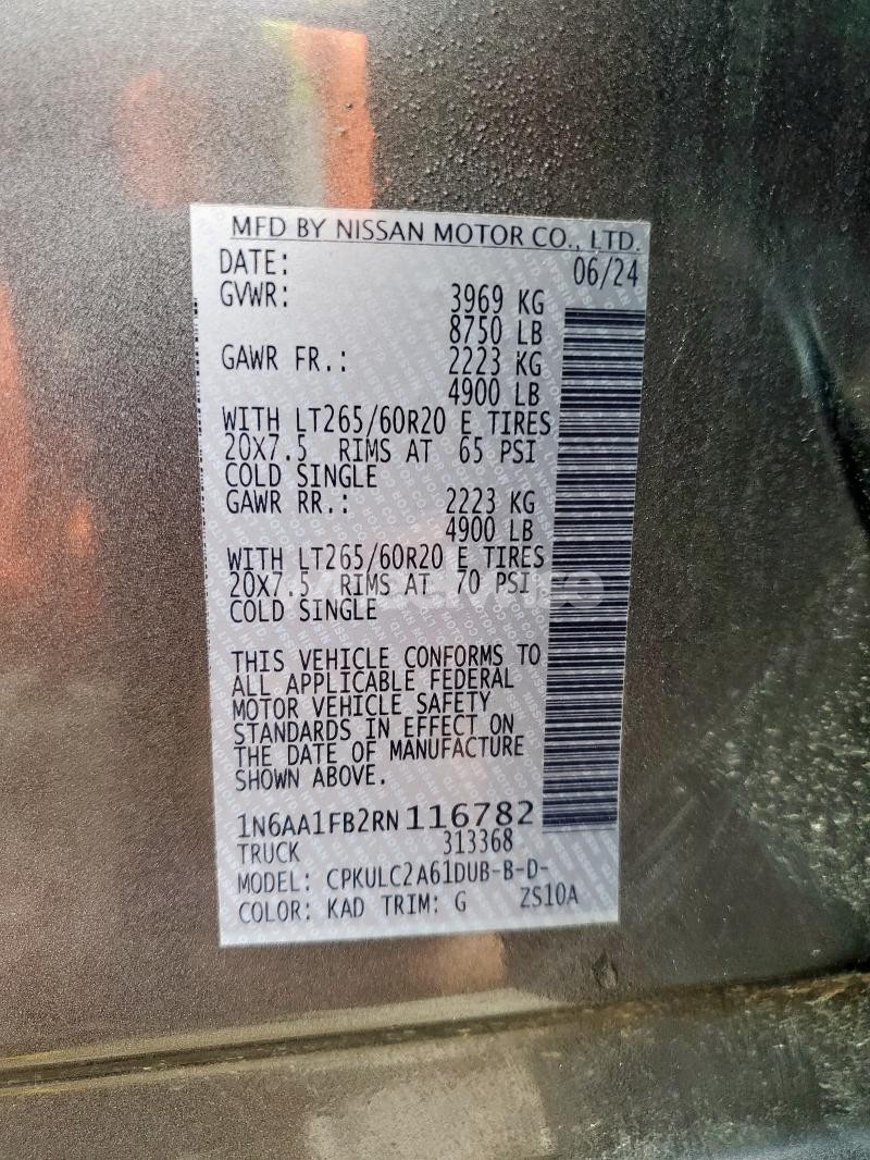 Photo 8 of 2024 NISSAN TITAN XD SV (VIN 1N6AA1FB2RN116782)