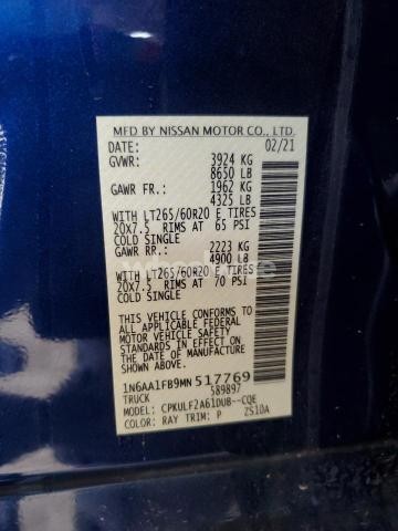 2021 NISSAN TITAN XD SV (VIN 1N6AA1FB9MN517769) main photo