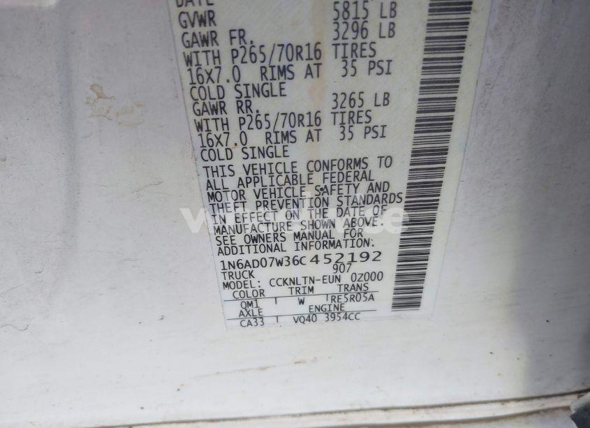 Photo 9 of 2006 Nissan Frontier SE (VIN 1N6AD07W36C452192)