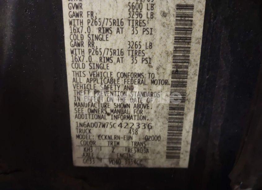 Photo 9 of 2005 Nissan Frontier NISMO OFF ROAD (VIN 1N6AD07W75C422336)