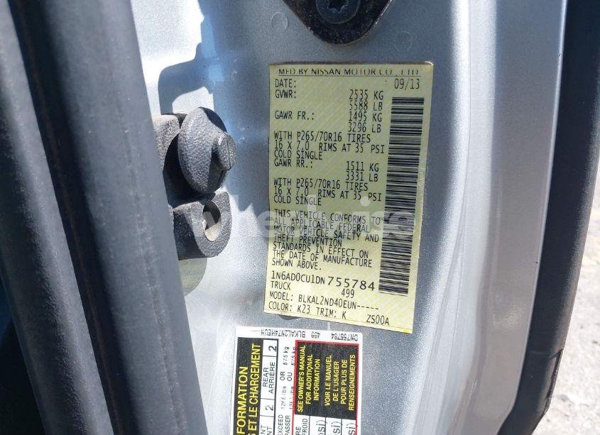 Photo 9 of 2013 Nissan Frontier SV (VIN 1N6AD0CU1DN755784)