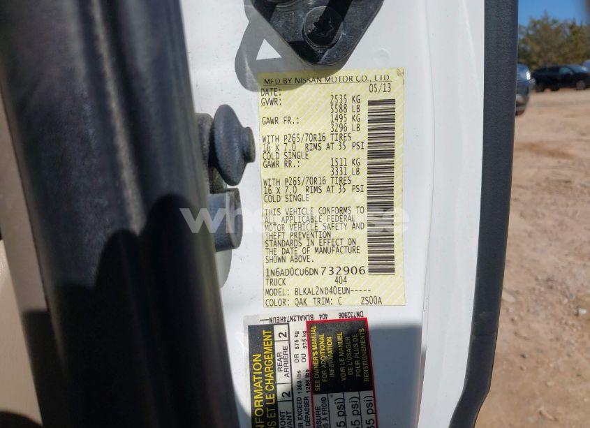 Photo 8 of 2013 Nissan Frontier SV (VIN 1N6AD0CU6DN732906)