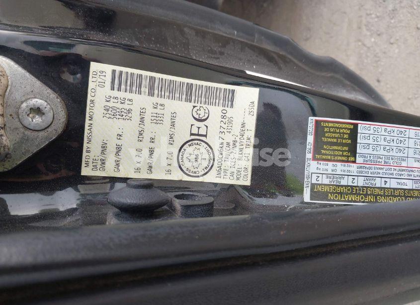 Photo 9 of 2019 Nissan Frontier PRO-4X/SV (VIN 1N6AD0CW6KN737280)