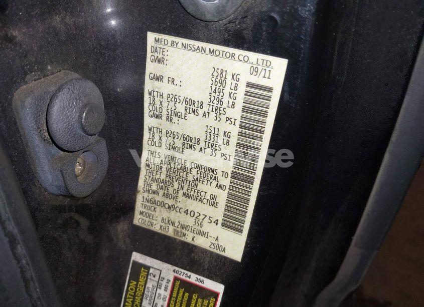 Photo 9 of 2012 Nissan Frontier SV (VIN 1N6AD0CW9CC402754)