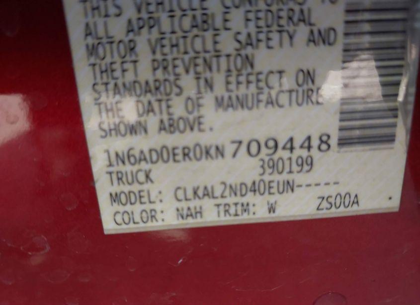 Photo 9 of 2019 Nissan Frontier SV (VIN 1N6AD0ER0KN709448)