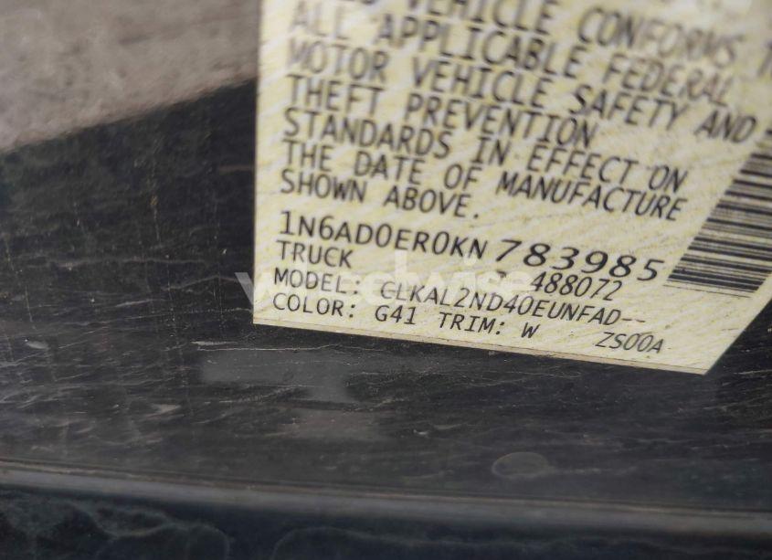 Photo 9 of 2019 Nissan Frontier SV (VIN 1N6AD0ER0KN783985)