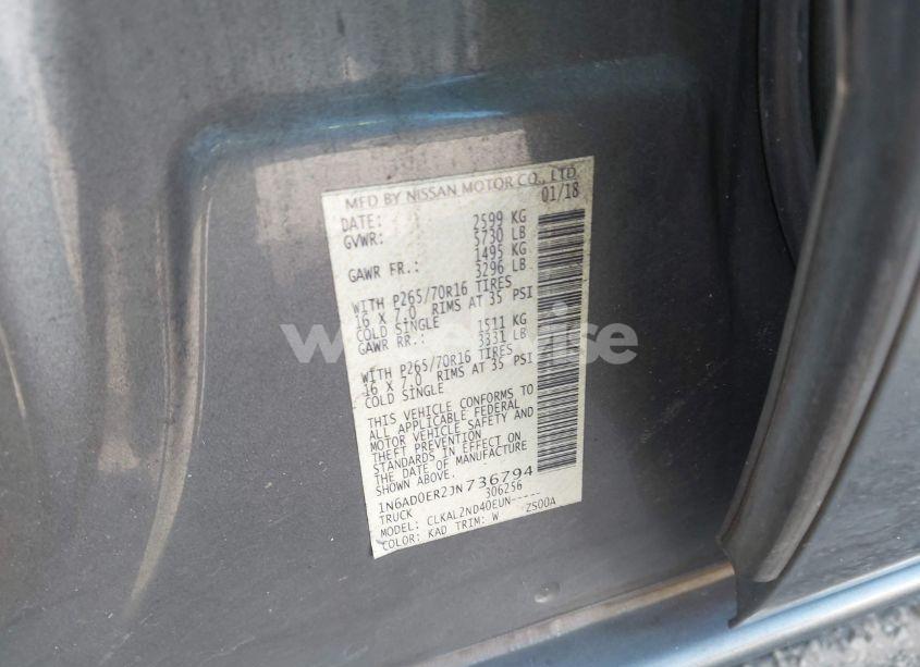 Photo 9 of 2018 Nissan Frontier SV (VIN 1N6AD0ER2JN736794)