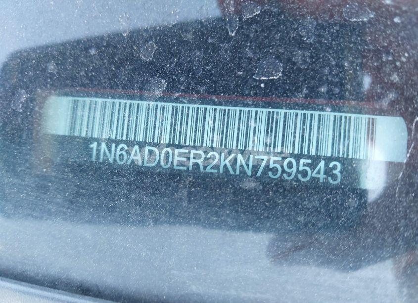 Photo 9 of 2019 Nissan Frontier SV (VIN 1N6AD0ER2KN759543)