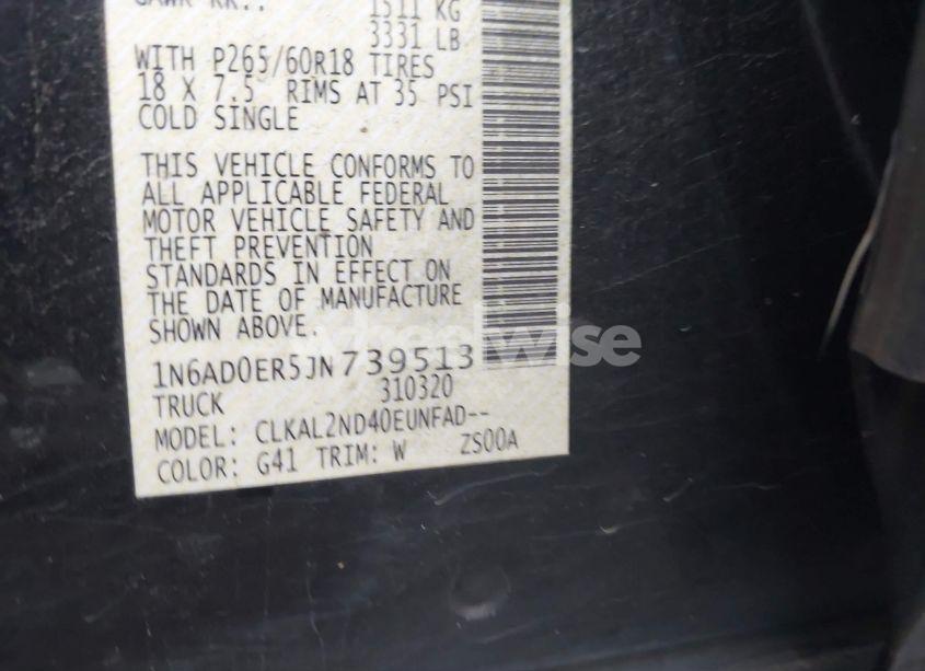 Photo 9 of 2018 Nissan Frontier SV (VIN 1N6AD0ER5JN739513)