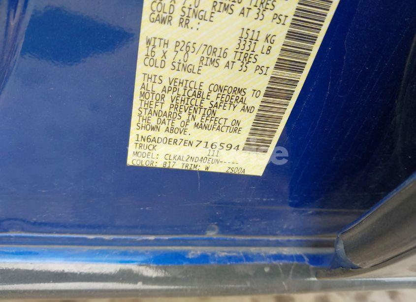 Photo 9 of 2014 Nissan Frontier SV (VIN 1N6AD0ER7EN716594)