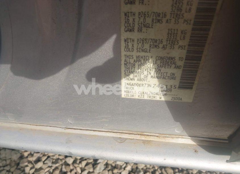 Photo 9 of 2018 Nissan Frontier SV (VIN 1N6AD0ER7JN745135)