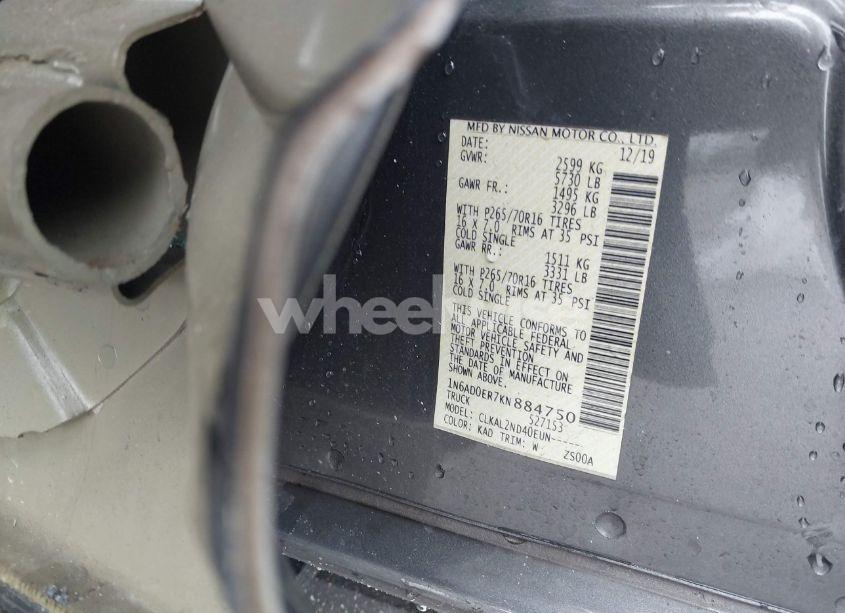 Photo 9 of 2019 Nissan Frontier SV (VIN 1N6AD0ER7KN884750)