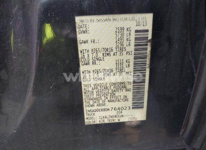 Photo 9 of 2013 Nissan Frontier SV (VIN 1N6AD0ER8DN764023)