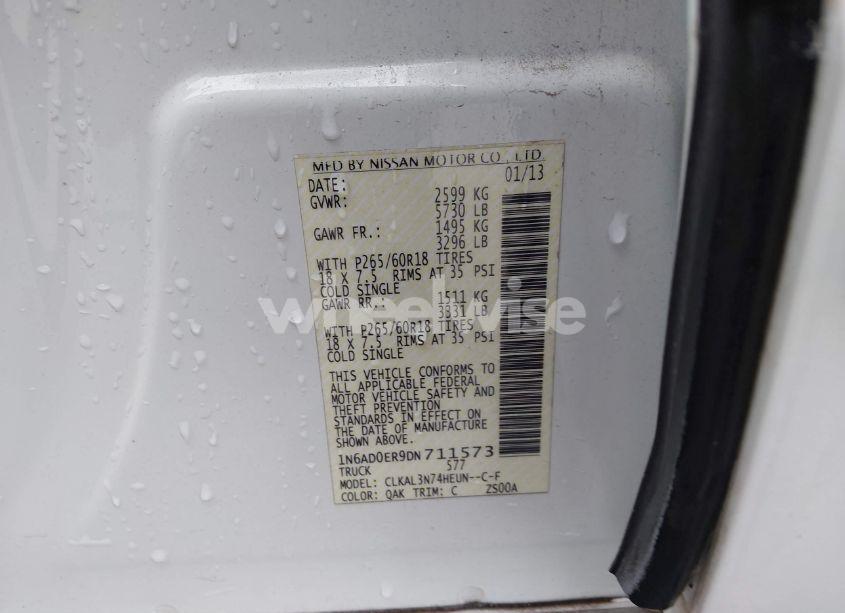 Photo 9 of 2013 Nissan Frontier SL (VIN 1N6AD0ER9DN711573)