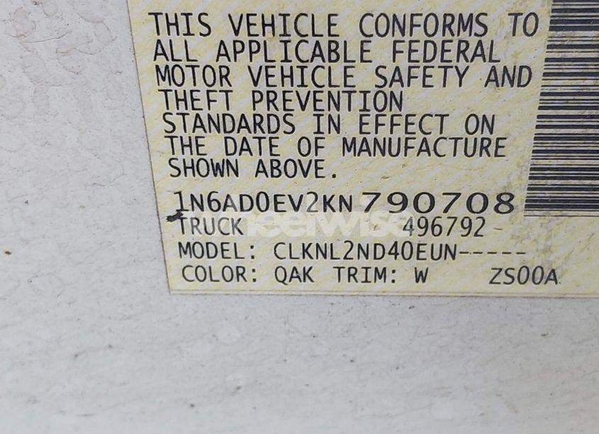 Photo 9 of 2019 Nissan Frontier SV (VIN 1N6AD0EV2KN790708)