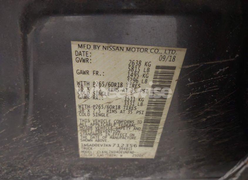 Photo 9 of 2019 Nissan Frontier SV (VIN 1N6AD0EV3KN712356)