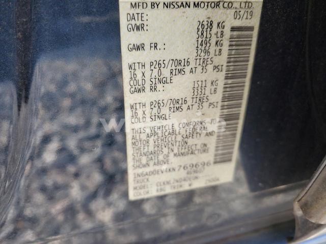 Photo 6 of 2019 NISSAN FRONTIER S (VIN 1N6AD0EV4KN769696)