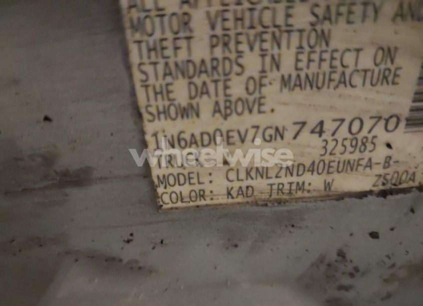 Photo 9 of 2016 Nissan Frontier SV (VIN 1N6AD0EV7GN747070)