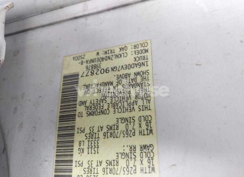 Photo 9 of 2016 Nissan Frontier SV (VIN 1N6AD0EV7GN902877)