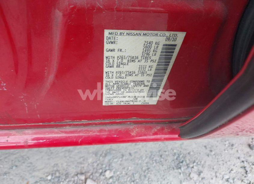 Photo 9 of 2011 Nissan Frontier PRO-4X (VIN 1N6AD0EV8BC404904)