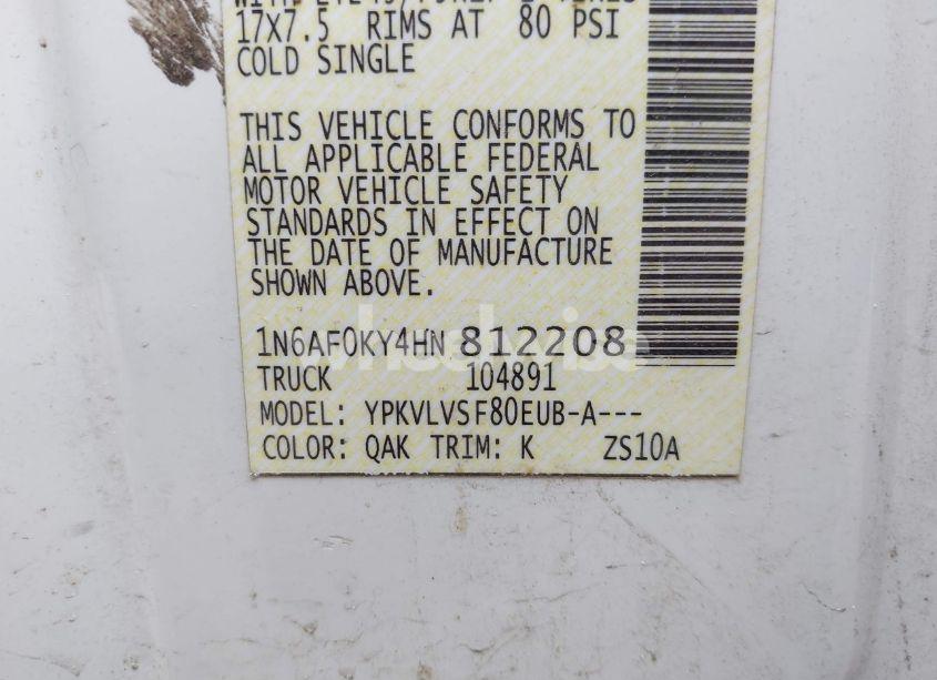 Photo 9 of 2017 Nissan Nv CARGO NV3500 HD SL V8 (VIN 1N6AF0KY4HN812208)