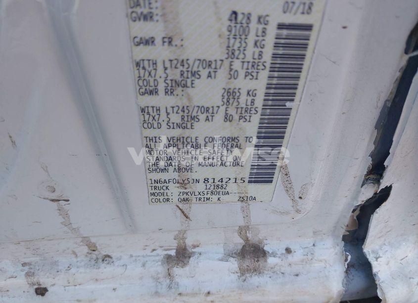 Photo 9 of 2018 Nissan Nv CARGO NV2500 HD SV V8 (VIN 1N6AF0LY5JN814215)