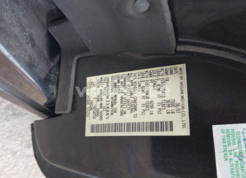 Photo 9 of 2008 Nissan Titan XE (VIN 1N6BA06AX8N314885)