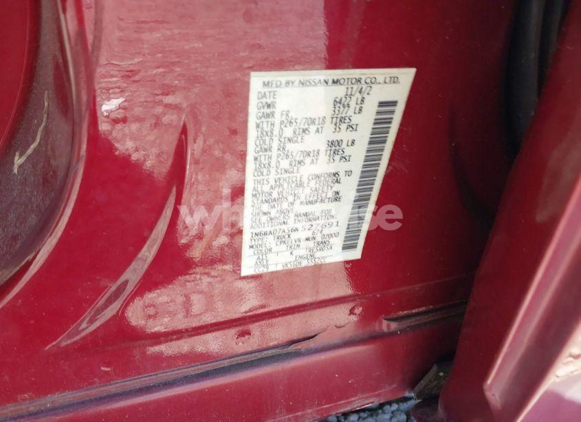 Photo 9 of 2006 Nissan Titan LE (VIN 1N6BA07A56N527691)