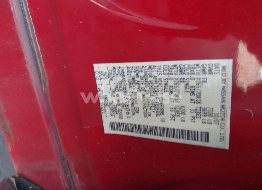 Photo 9 of 2008 Nissan Titan LE/SE (VIN 1N6BA07D68N338061)