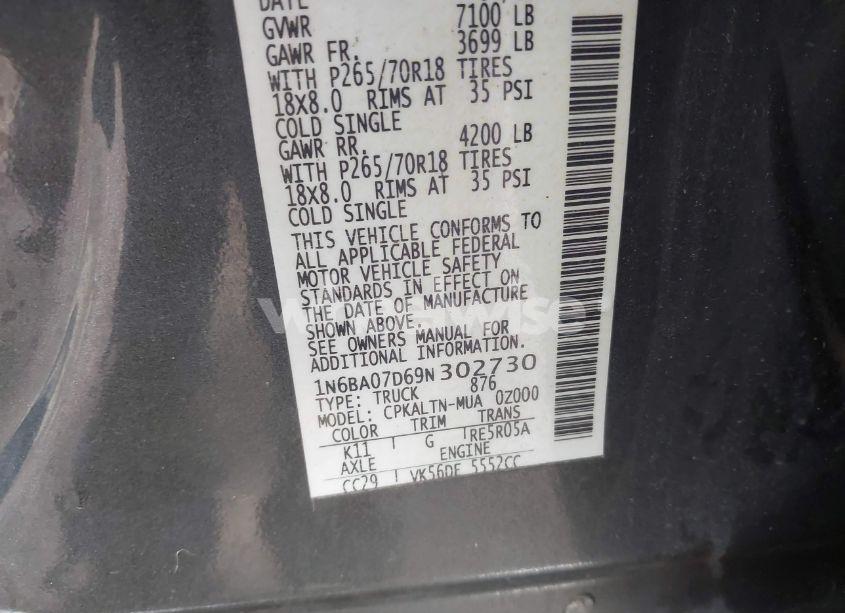 Photo 9 of 2009 Nissan Titan SE (VIN 1N6BA07D69N302730)