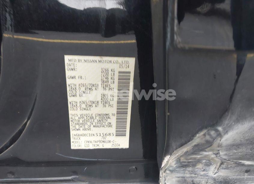 Photo 9 of 2014 Nissan Titan SV (VIN 1N6BA0EC1EN515685)