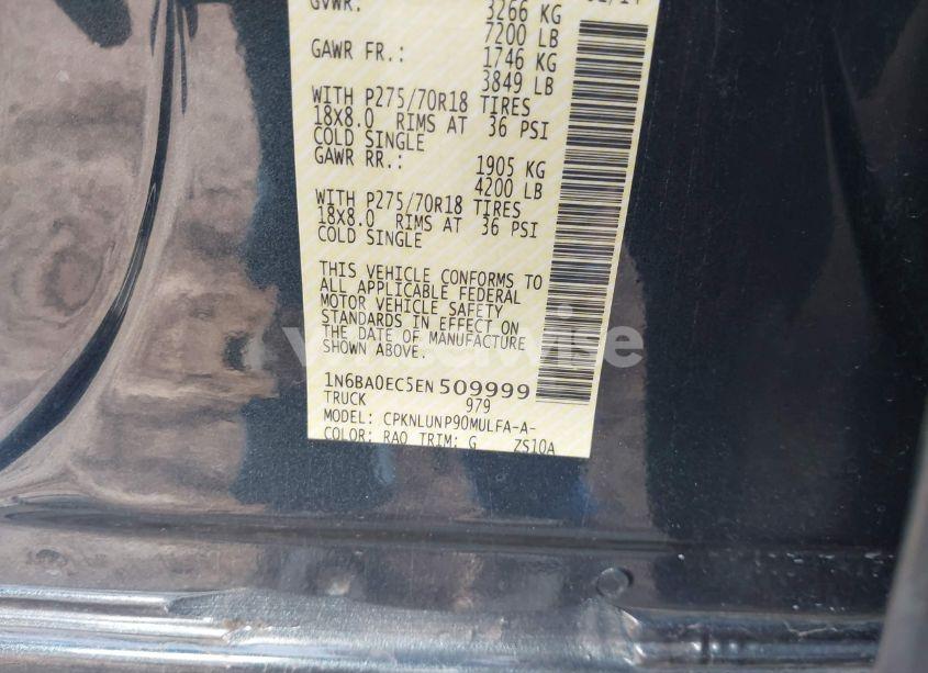 Photo 9 of 2014 Nissan Titan PRO-4X (VIN 1N6BA0EC5EN509999)