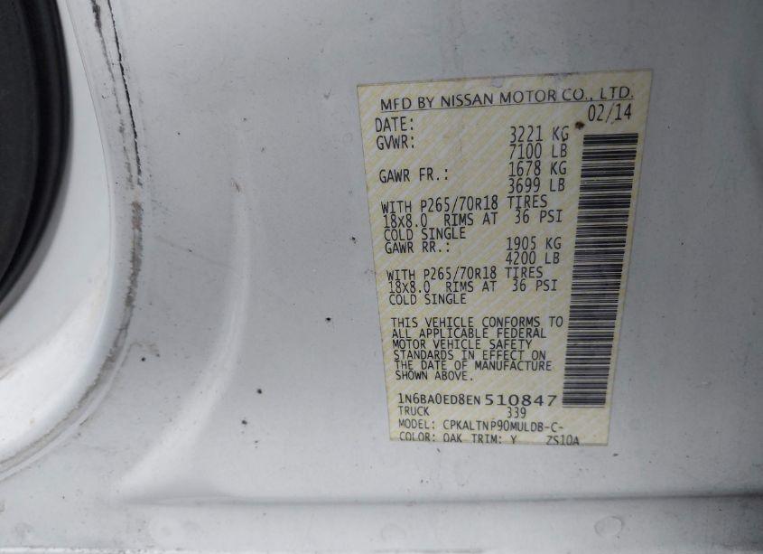 Photo 9 of 2014 Nissan Titan SV (VIN 1N6BA0ED8EN510847)