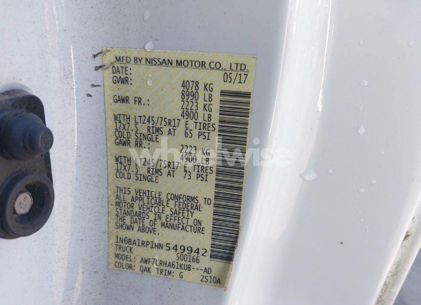 Photo 9 of 2017 Nissan Titan XD S (VIN 1N6BA1RP1HN549942)