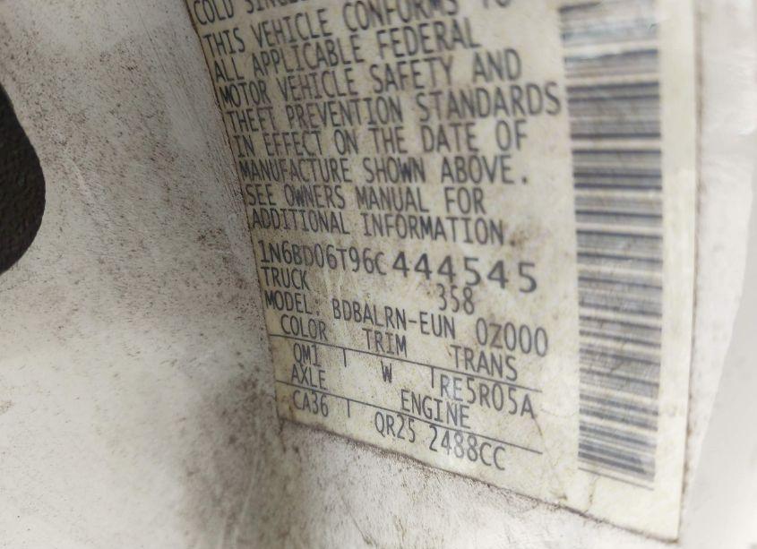 Photo 9 of 2006 Nissan Frontier XE (VIN 1N6BD06T96C444545)