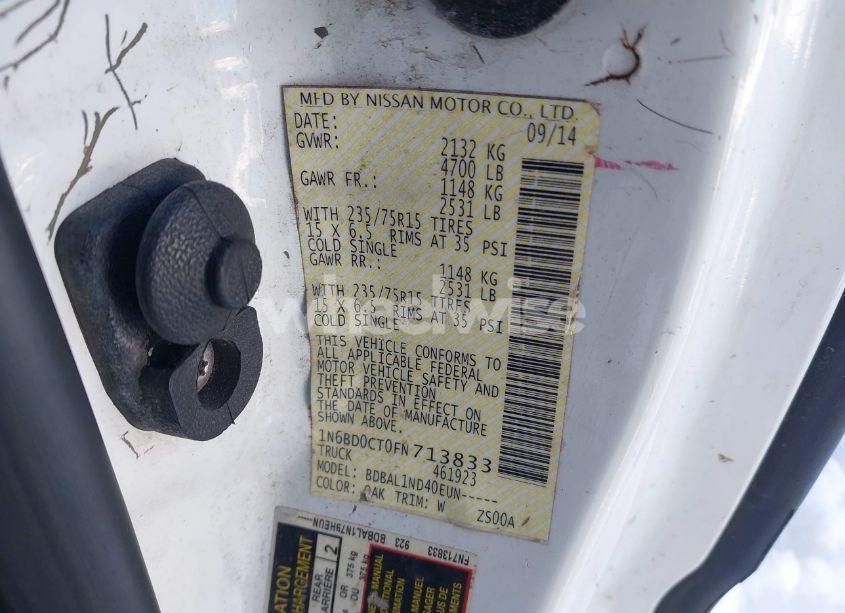 Photo 9 of 2015 Nissan Frontier S/SV-I4 (VIN 1N6BD0CT0FN713833)