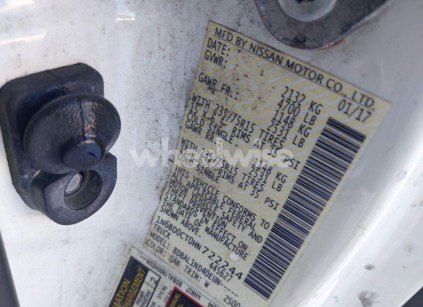 Photo 8 of 2017 Nissan Frontier S (VIN 1N6BD0CT0HN722244)