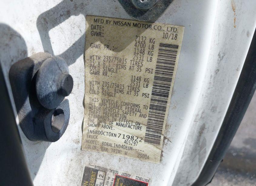 Photo 9 of 2019 Nissan Frontier S (VIN 1N6BD0CT0KN719822)