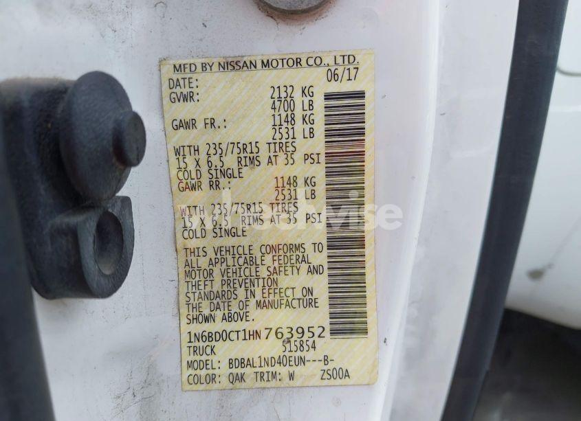 Photo 9 of 2017 Nissan Frontier S (VIN 1N6BD0CT1HN763952)