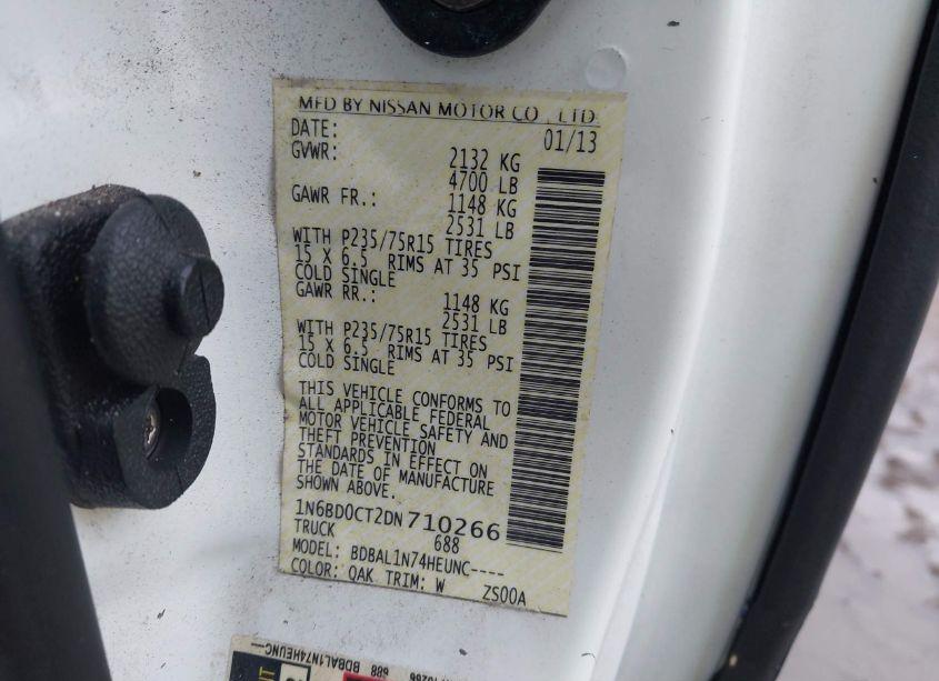 Photo 9 of 2013 Nissan Frontier S (VIN 1N6BD0CT2DN710266)
