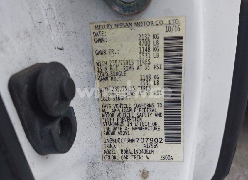 Photo 9 of 2017 Nissan Frontier S (VIN 1N6BD0CT3HN707902)