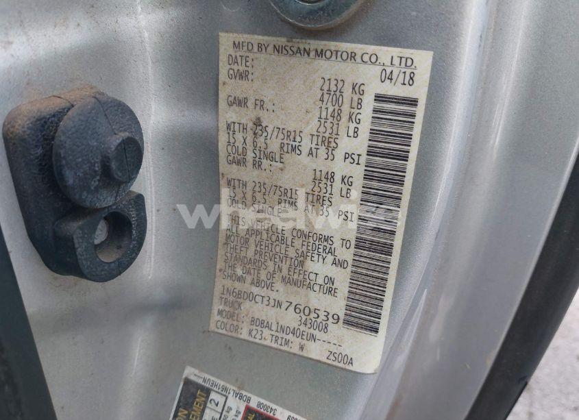 Photo 9 of 2018 Nissan Frontier S (VIN 1N6BD0CT3JN760539)