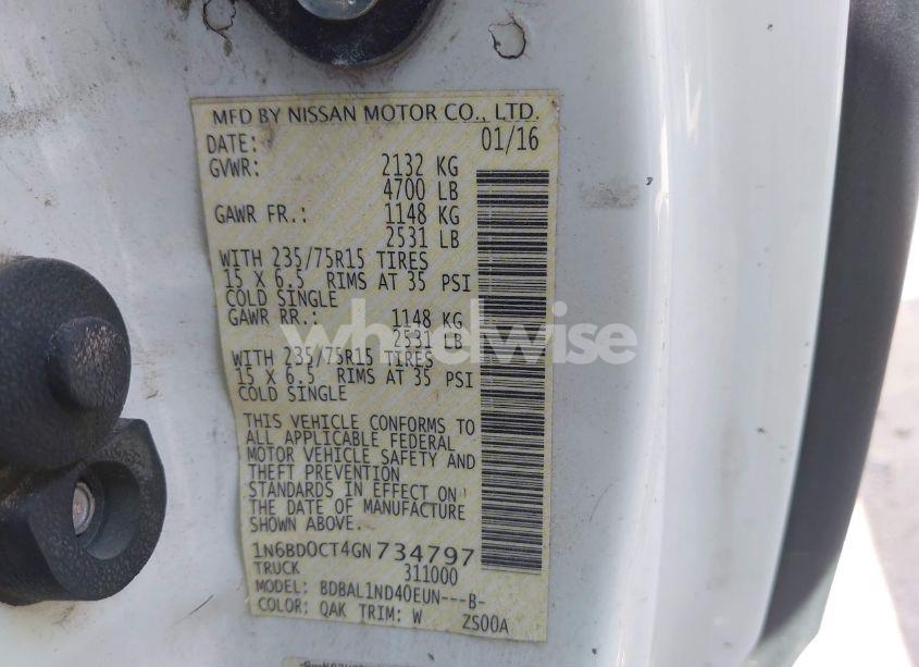 Photo 9 of 2016 Nissan Frontier S (VIN 1N6BD0CT4GN734797)